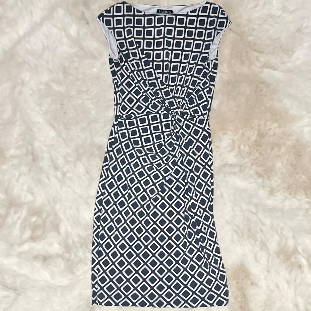 Lauren Ralph Lauren Navy and White Dress